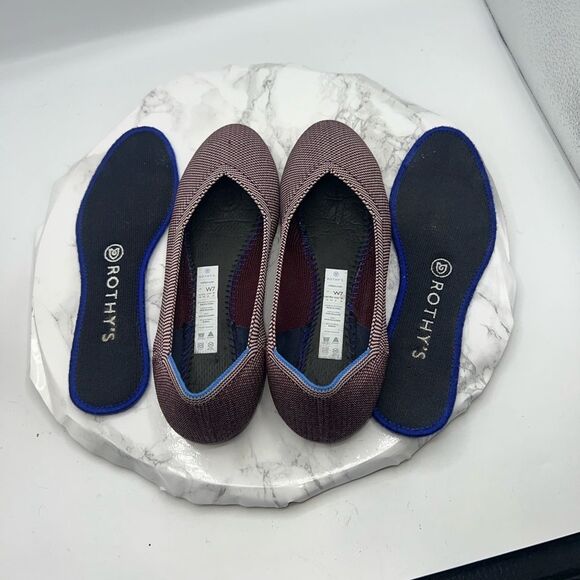 ROTHY’S Birdseye Plum Round Toe Ballet Slip On-7 - Picture 9 of 11